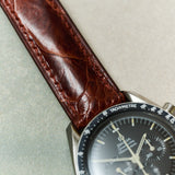 Omega Deployant - Ostrich Shin Watch Strap - Cognac - RTW - The Strap Tailor
