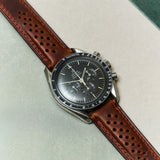 Omega Deployant - Badalassi Wax Watch Strap - Rally Tan Brown - RTW - The Strap Tailor