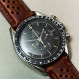 Omega Deployant - Badalassi Wax Watch Strap - Rally Tan Brown - RTW - The Strap Tailor