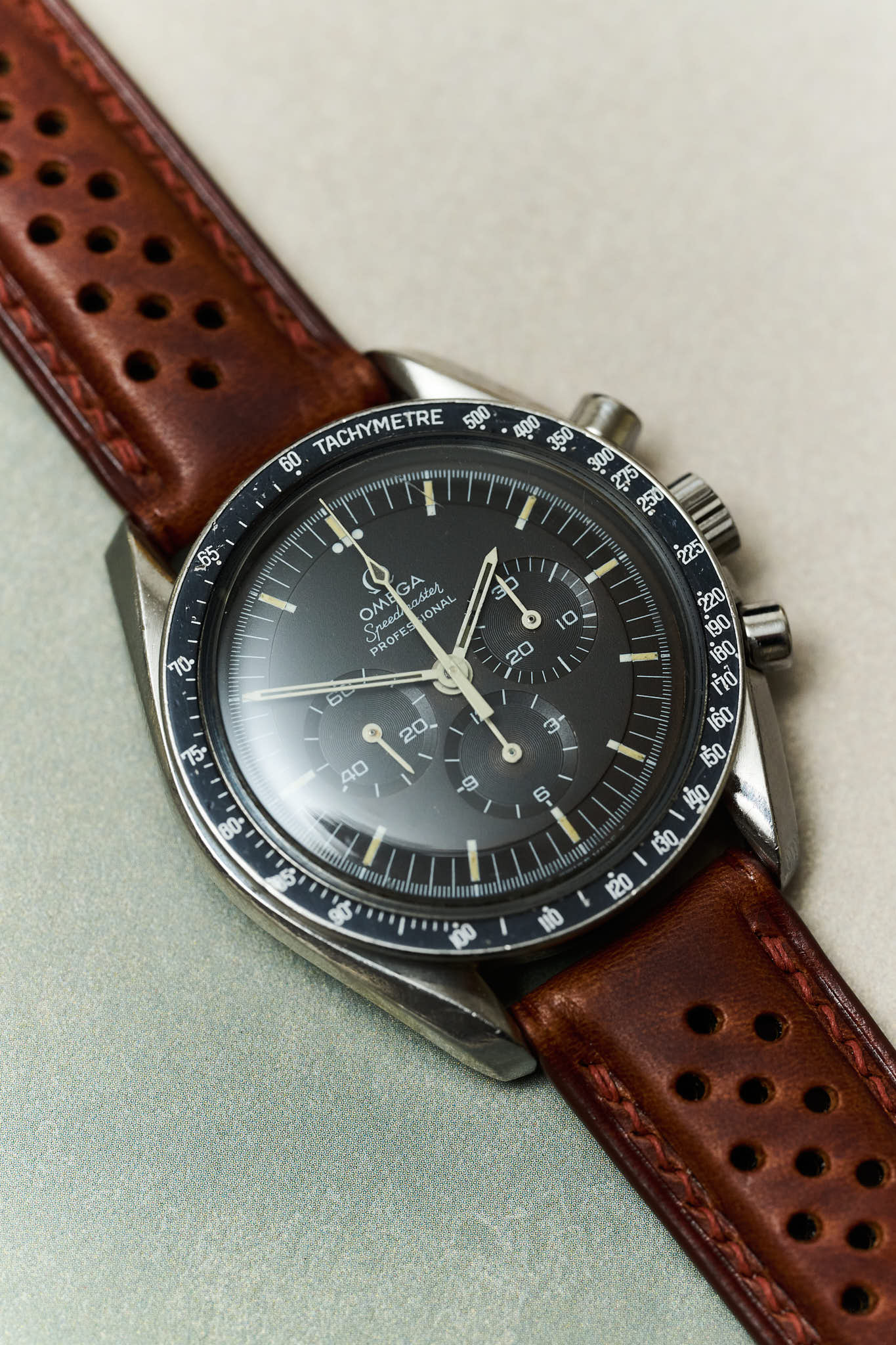 Omega Deployant - Badalassi Wax Watch Strap - Rally Tan Brown - RTW - The Strap Tailor