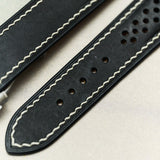 Omega Deployant - Pueblo Watch Strap - Rally Black - RTW - The Strap Tailor