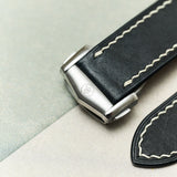 Omega Deployant - Pueblo Watch Strap - Rally Black - RTW - The Strap Tailor