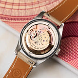 Vintage Style Pig Skin Watch Strap - Beige Slimline - RTW