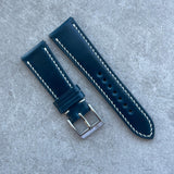 22mm Cordovan Strap - Navy - 110/65mm