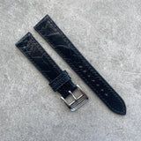 18mm Ostrich Shin Strap - Black - 120/70mm