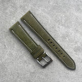 21mm Suede Strap - Olive - 130/80mm