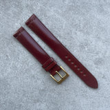 18mm Cordovan Watch Strap - Oxblood - 135/80mm