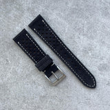 21mm Suede Strap - Black- 120/70mm