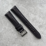 21mm French Calfskin Strap - Black - 135/80mm