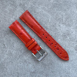 18mm Ostrich Belly Strap - Orange - 110/65mm