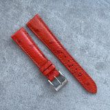 20mm Ostrich Belly Strap - Orange - 130/80mm