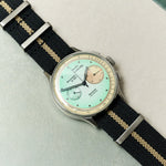 Pleated Fabric Military Watch Strap - Black & Khaki - The Strap Tailor