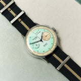 Pleated Fabric Military Watch Strap - Black & Khaki - The Strap Tailor