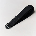 Premium Ribbed Fabric Watch Strap - Black PVD - The Strap Tailor