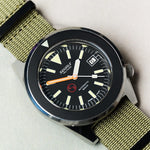 Premium Ribbed Fabric Watch Strap - Army Green PVD - The Strap Tailor