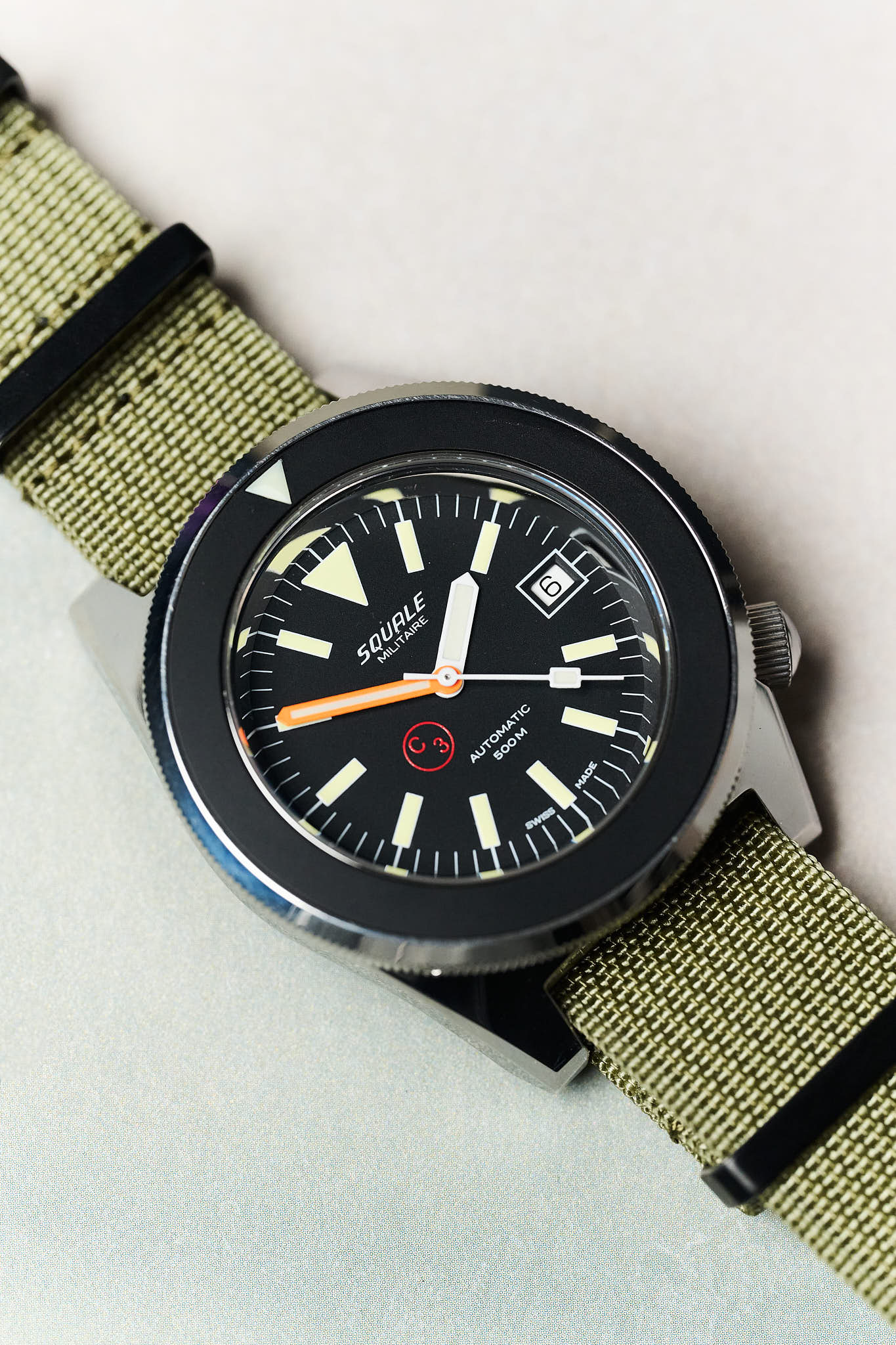 Premium Ribbed Fabric Watch Strap - Army Green PVD - The Strap Tailor