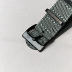 Premium Ribbed Fabric Watch Strap - Graphite Grey PVD - The Strap Tailor