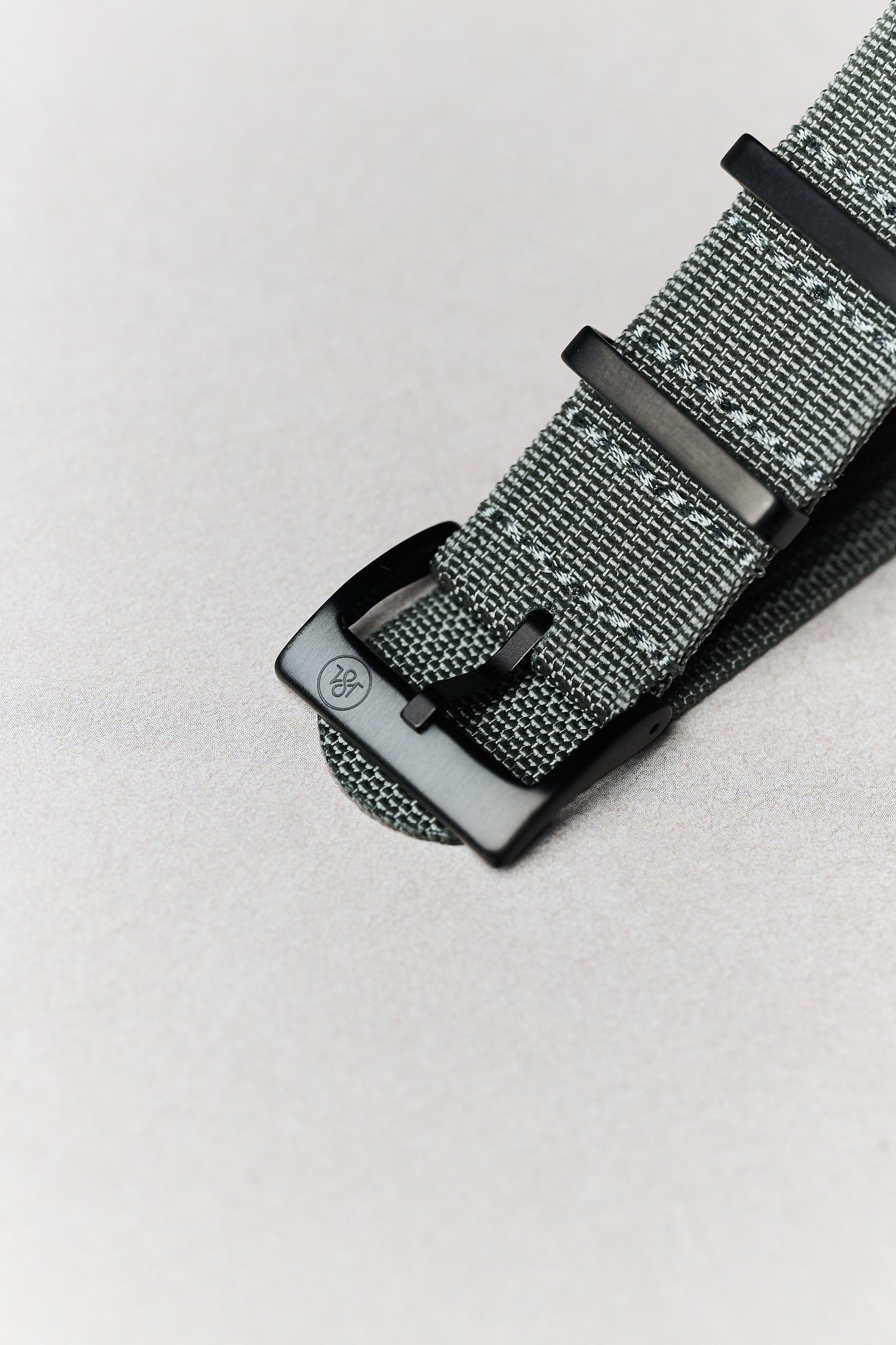 Premium Ribbed Fabric Watch Strap - Graphite Grey PVD - The Strap Tailor