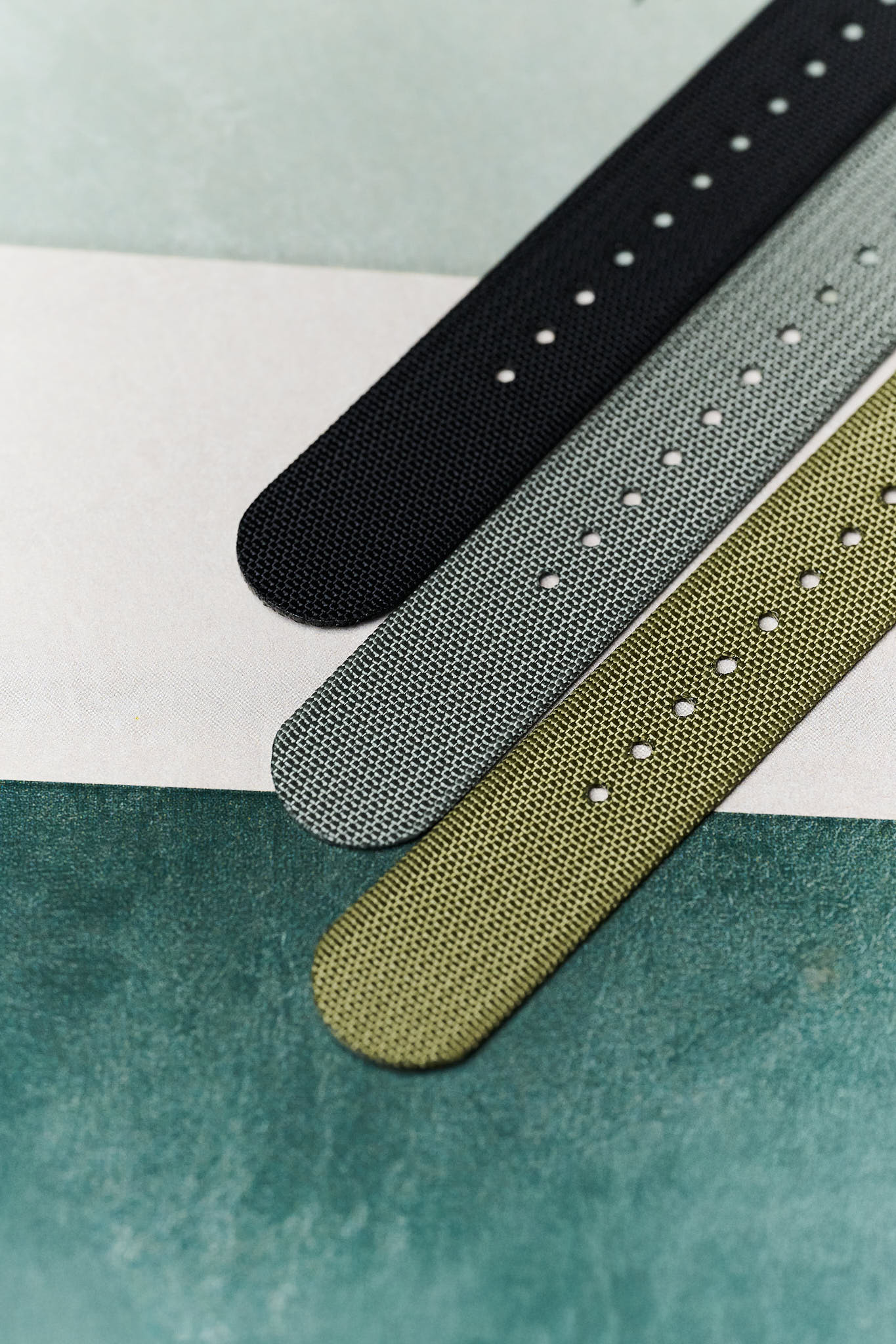 Premium Ribbed Fabric Watch Strap - Black PVD - The Strap Tailor