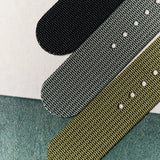 Premium Ribbed Fabric Watch Strap - Graphite Grey PVD - The Strap Tailor
