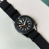 Premium Ribbed Fabric Watch Strap - Black PVD - The Strap Tailor