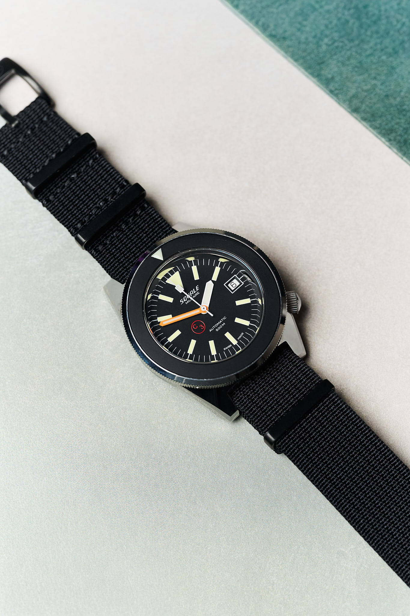 Premium Ribbed Fabric Watch Strap - Black PVD - The Strap Tailor