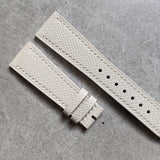 Epsom Calfskin Watch Strap - Cream - The Strap Tailor