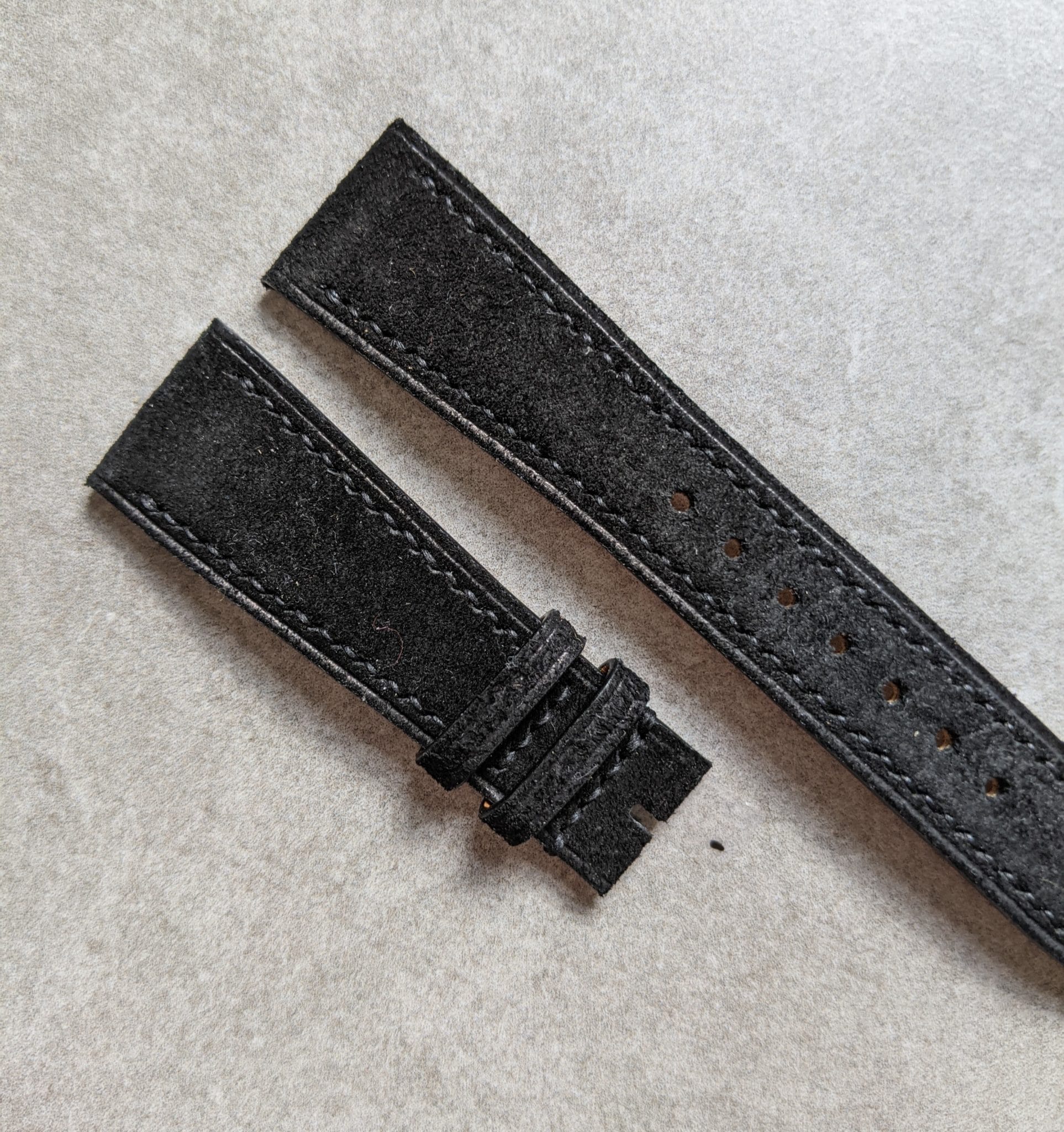 Premium Suede Strap - Black - The Strap Tailor