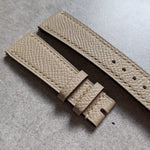 Epsom Calfskin Watch Strap - Beige - The Strap Tailor