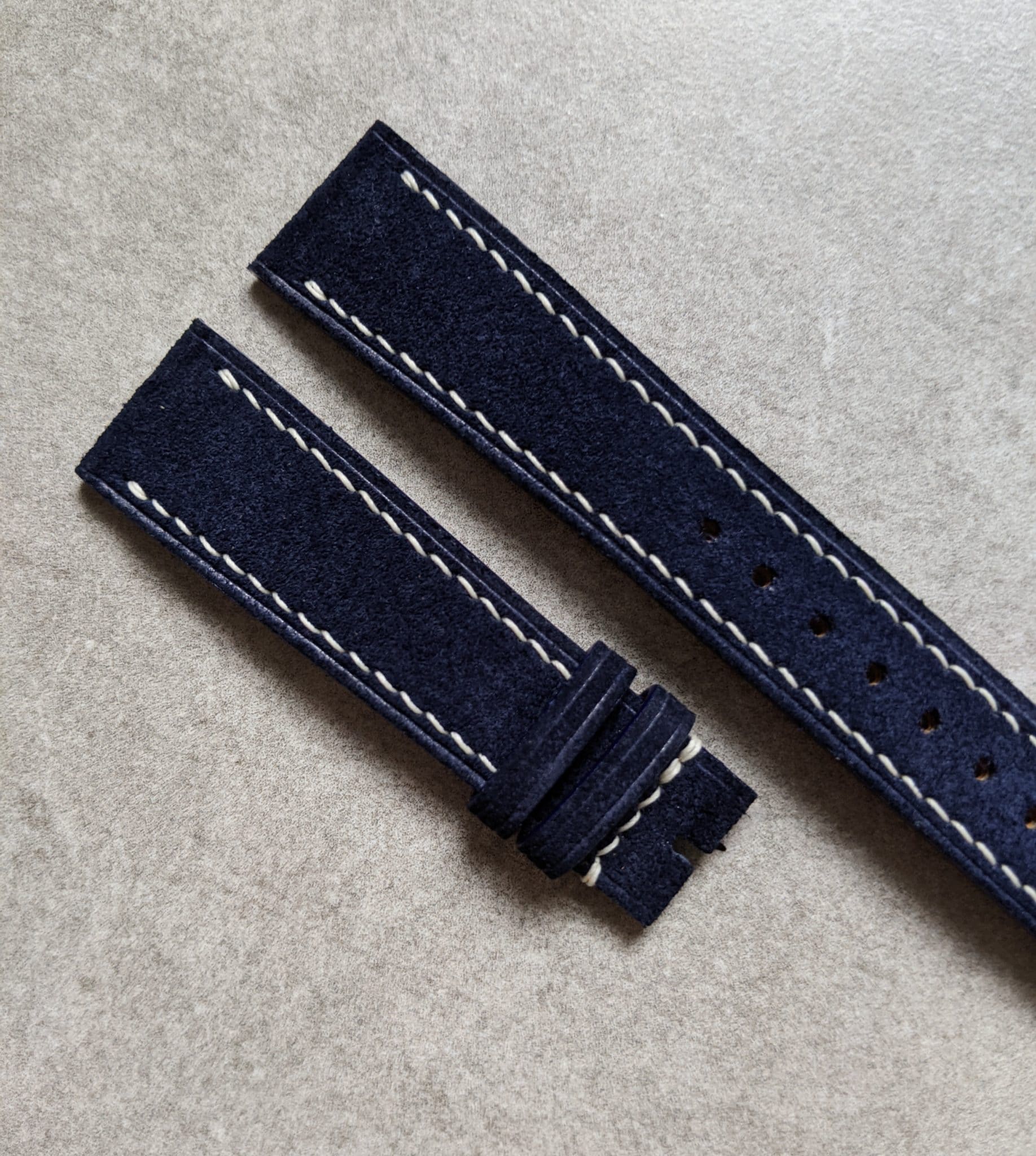 Premium Suede Strap - Navy Blue - The Strap Tailor