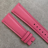 Epsom Calfskin Watch Strap - Pink - The Strap Tailor