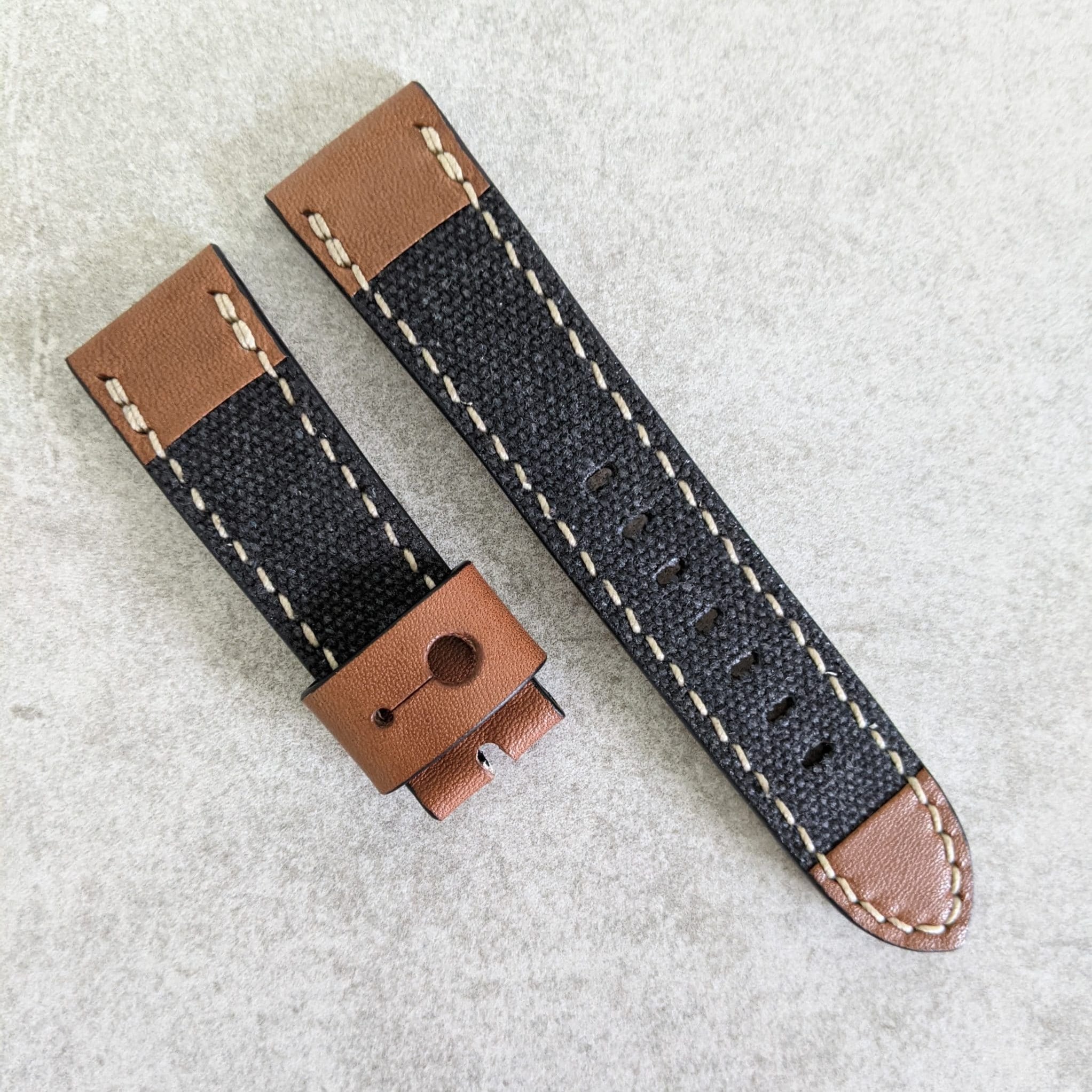 canvas-leather-black-watch-strap