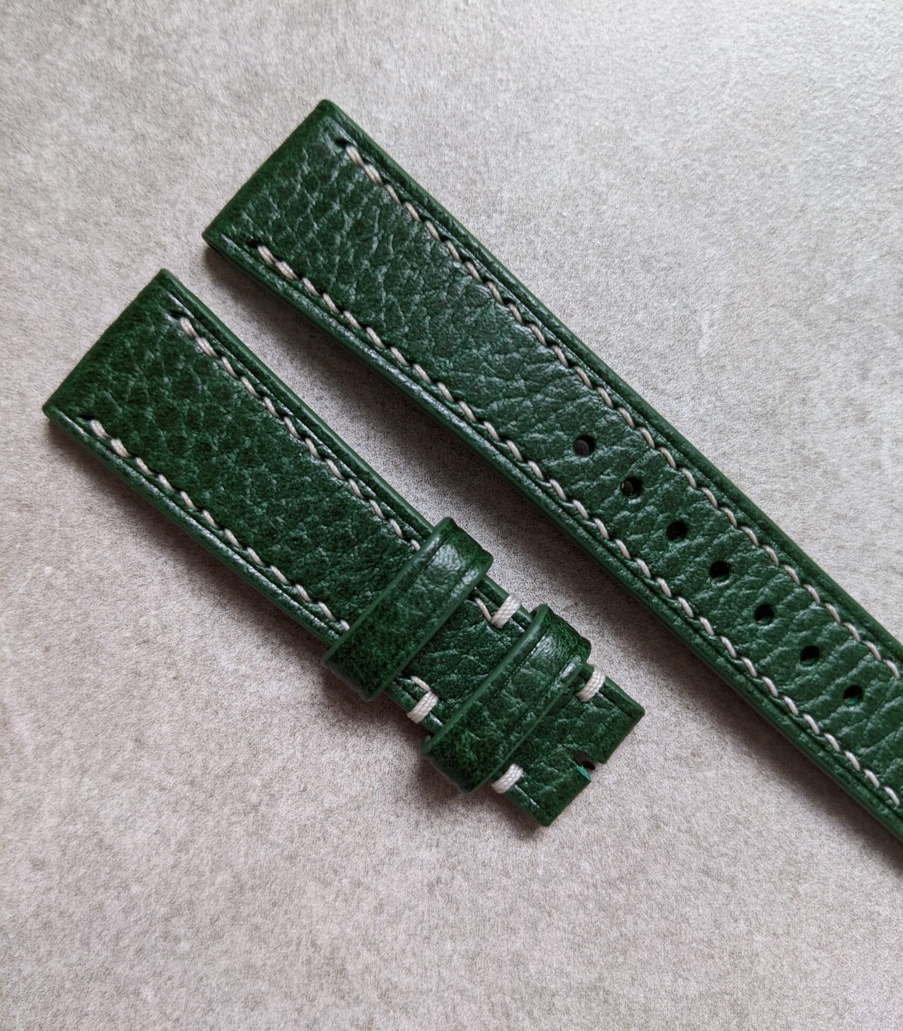 Pebbled Green Watch Strap - The Strap Tailor