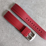 FKM Rubber Strap - Oxblood Red - The Strap Tailor