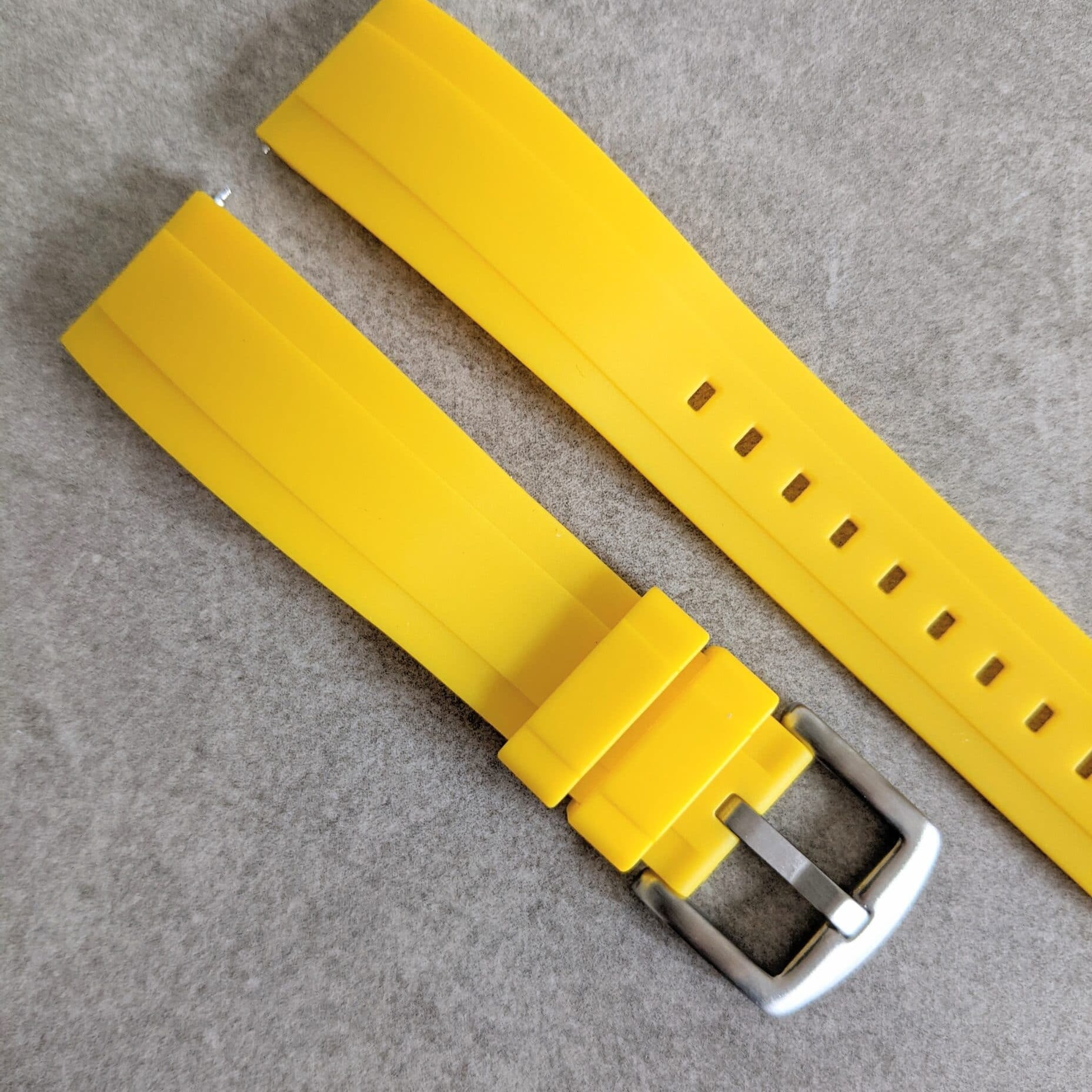 FKM Rubber Strap - Yellow - The Strap Tailor