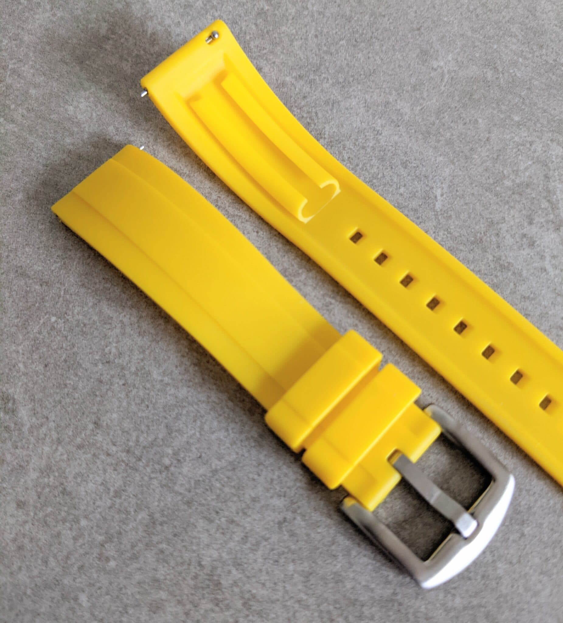 FKM Rubber Strap - Yellow - The Strap Tailor