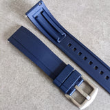 FKM Rubber Strap - Navy Blue - The Strap Tailor