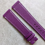 Epsom Calfskin Watch Strap - Purple - The Strap Tailor