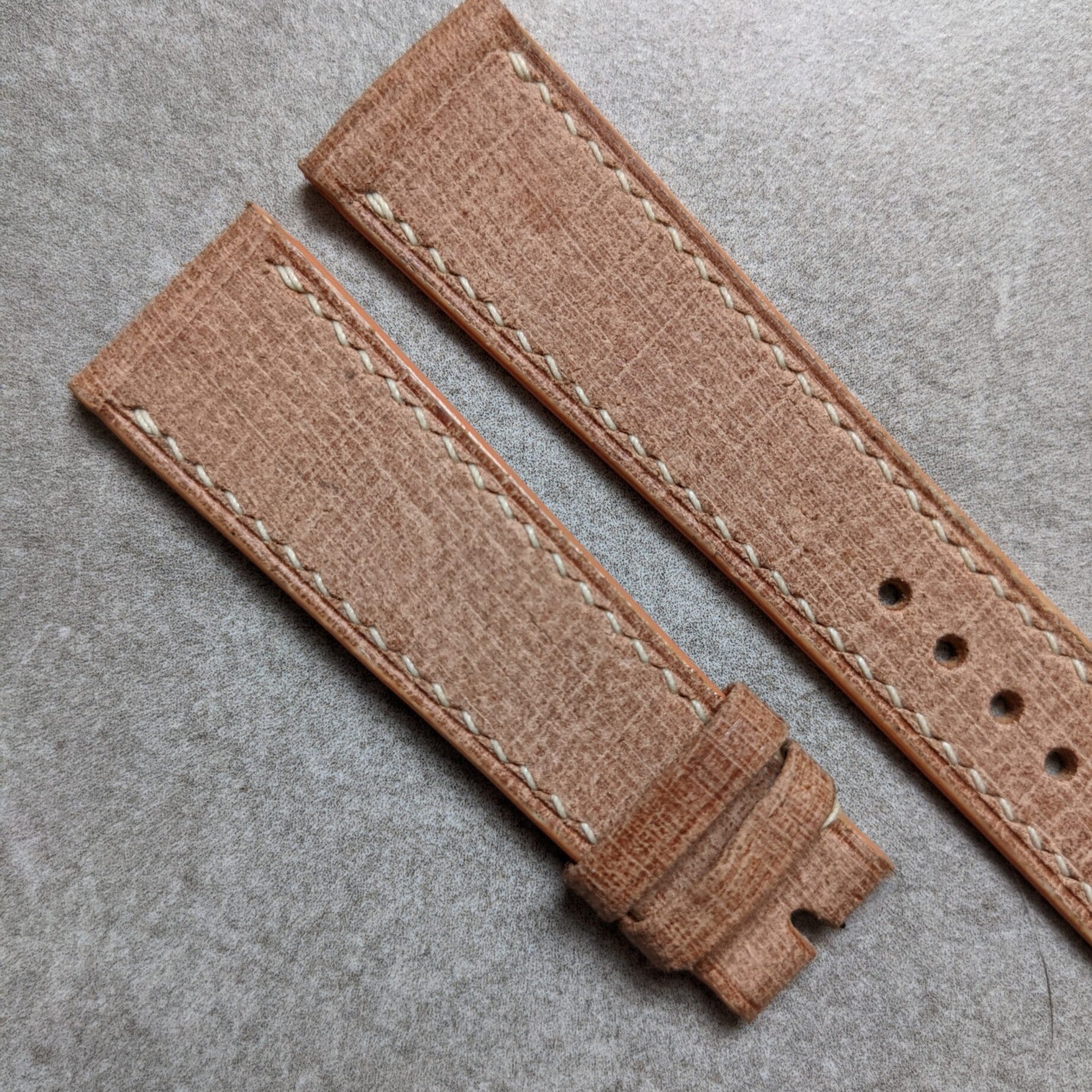 Babele Calfskin Watch Strap - Natural - The Strap Tailor