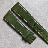 Premium Suede Strap - Moss Green - The Strap Tailor