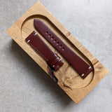 Cordovan Vintage Strap Minimal Stitch - Brown