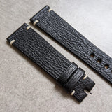 Alran Goatskin Vintage Strap Minimal Stitch - Black