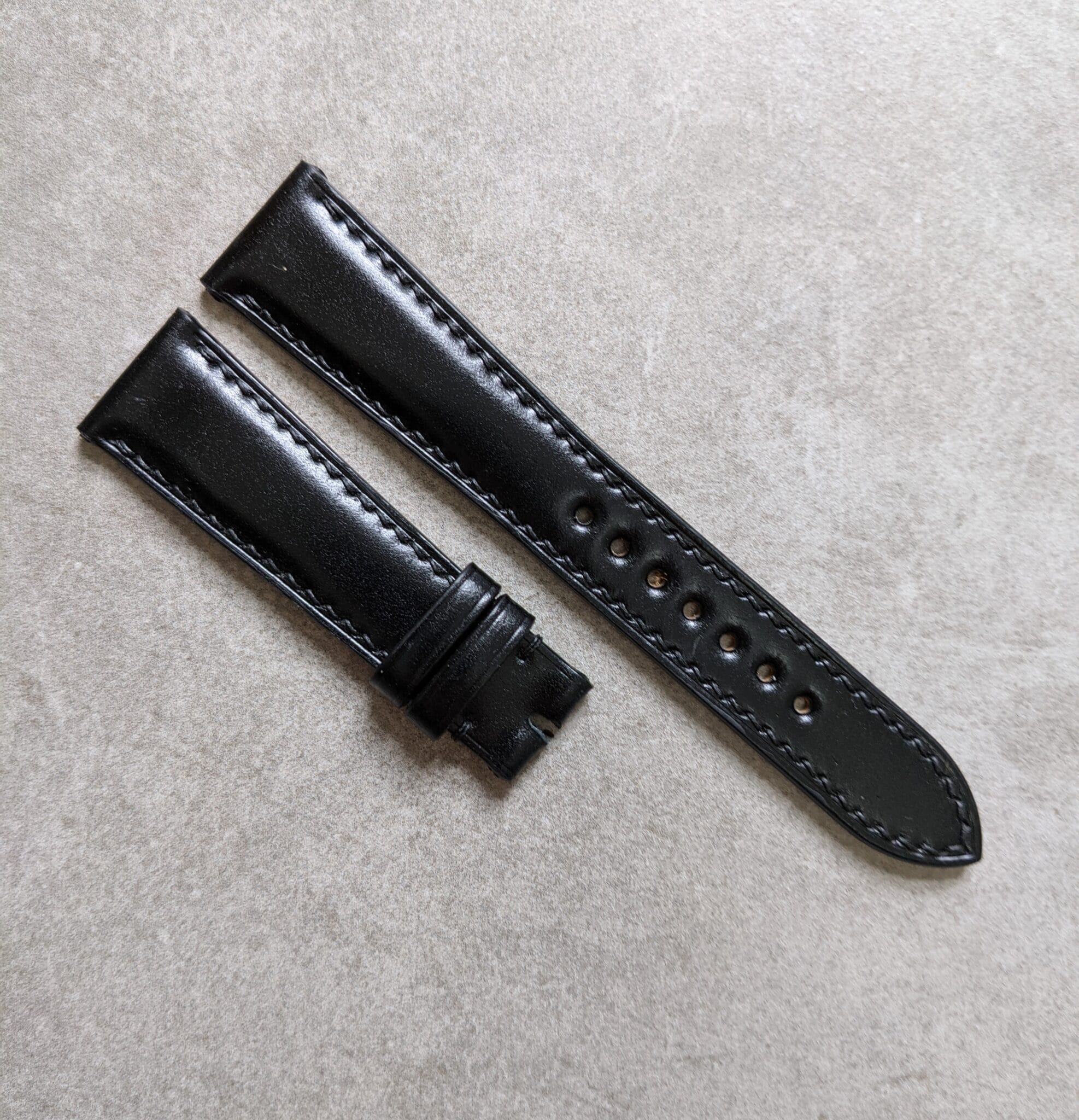 Shell Style Straps Shell Cordovan Watch Strap - Black – The Strap Tailor