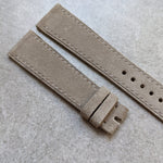 Premium Stitched Suede Strap - Light Taupe - The Strap Tailor