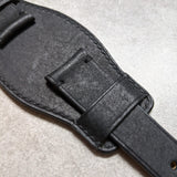 Pueblo Leather Bund Watch Strap - Stealth Black