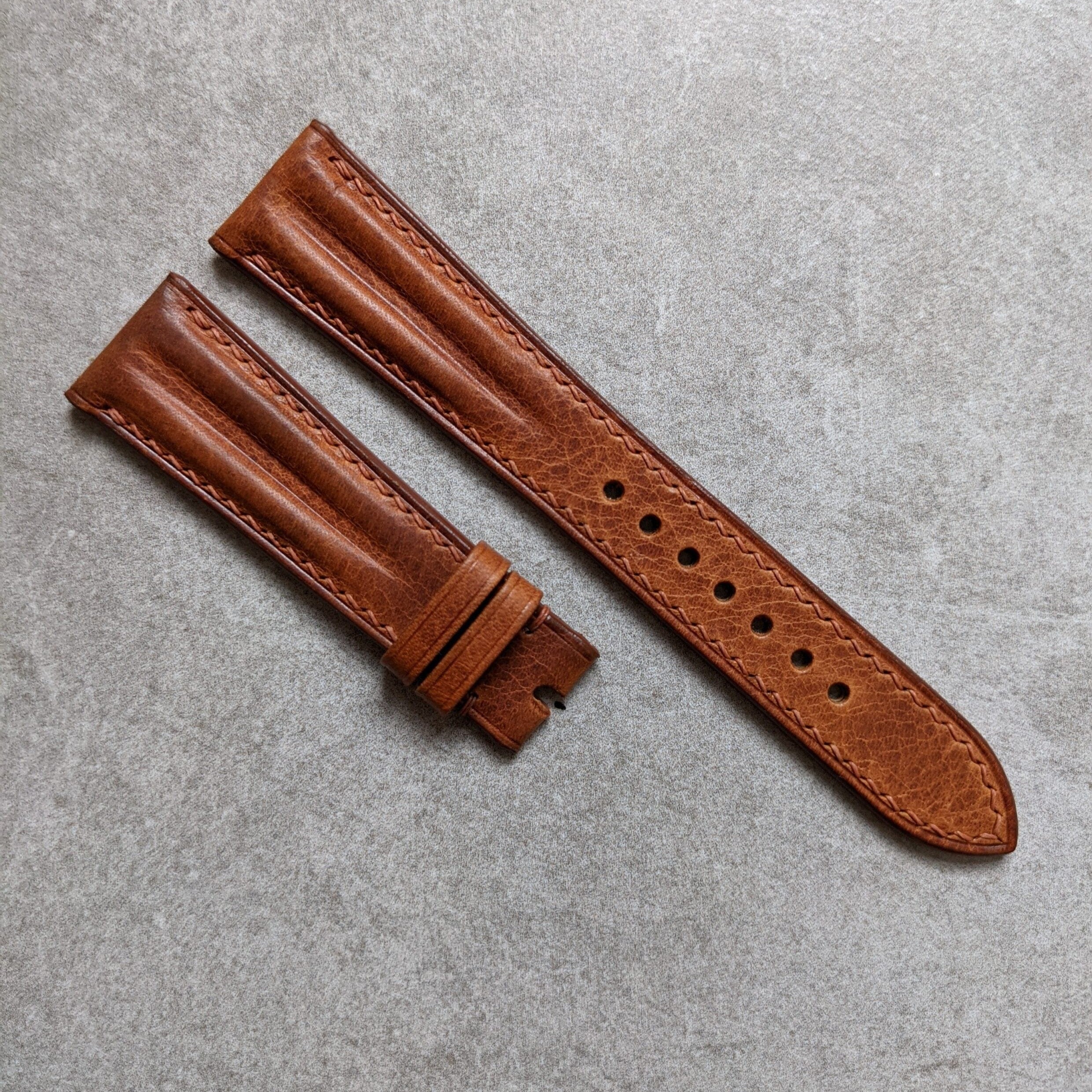 badalassi wax tan brown watch strap