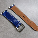 Apple Watch Strap - Ostrich Shin Electric Blue