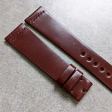 Cordovan Vintage Strap Stitch - Red Brown W/Matching stitch