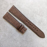 Pebbled Calfskin Strap - Elephant Grey - W/Matching Stitching