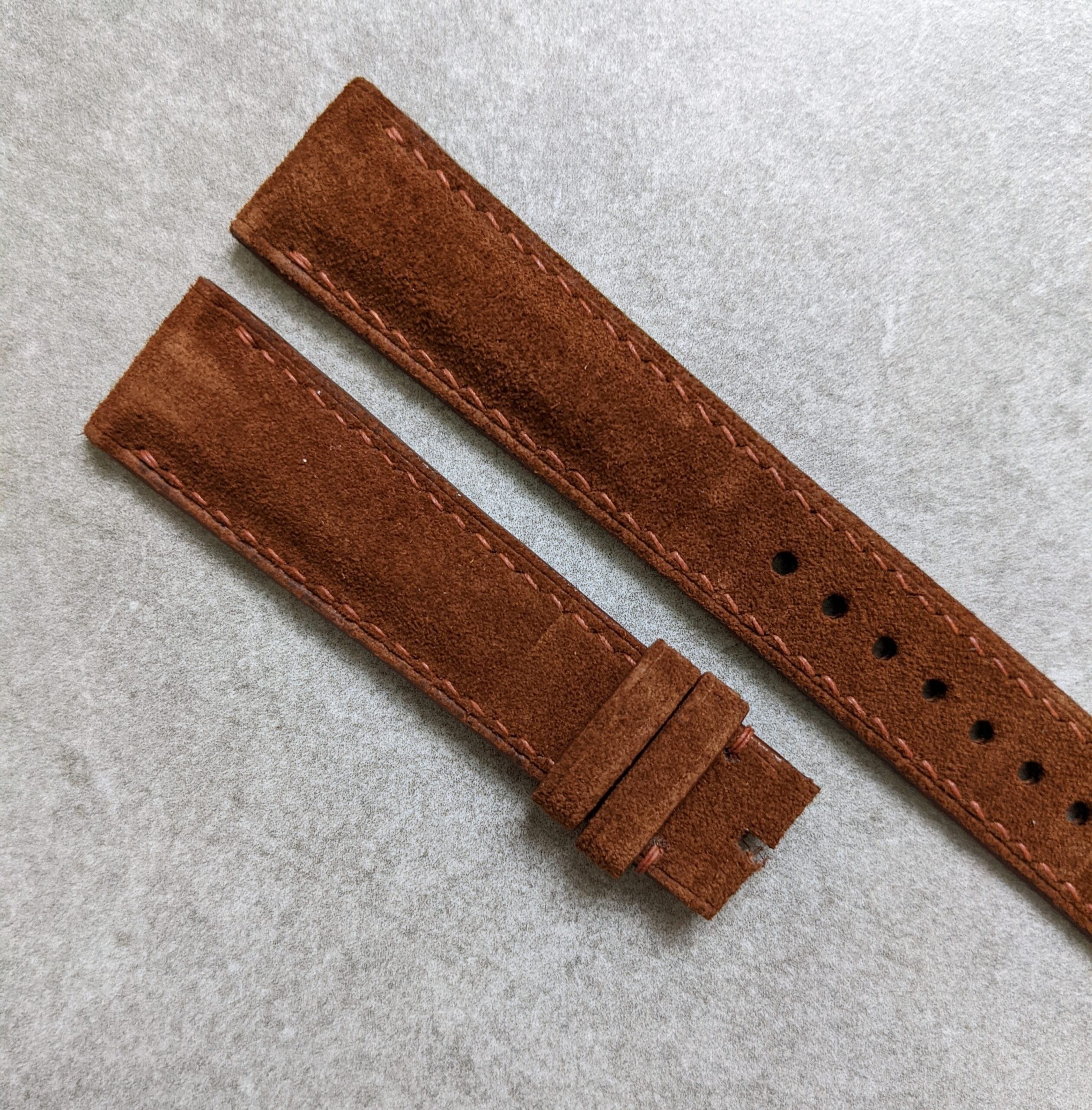Premium Suede Strap Dark Brown W/Padding The Strap Tailor